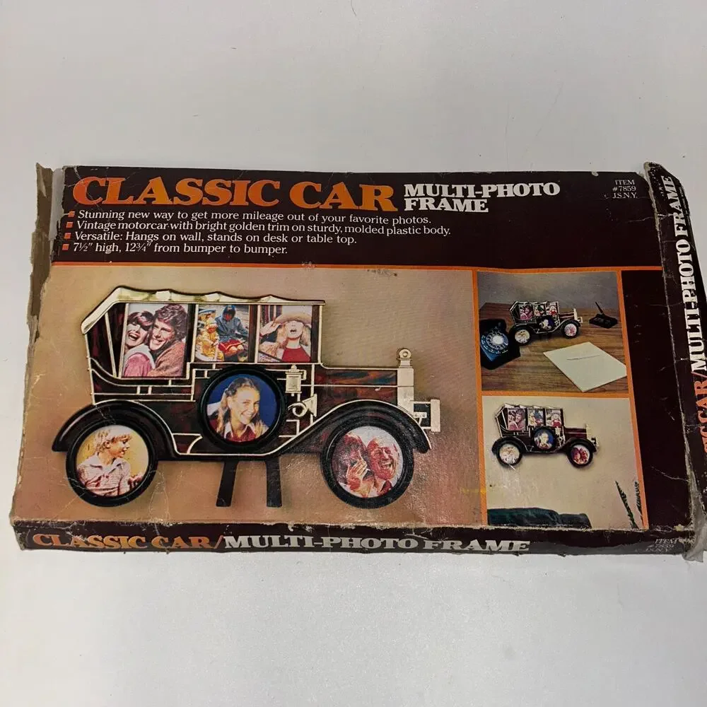 NIB Vintage Classic Car Multi-Photo Frame 12.75